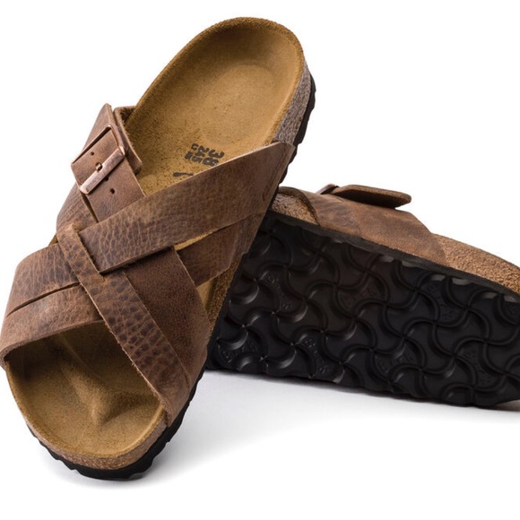 Birkenstock Tan Cross-Strap Sandals - Picture 1 of 7